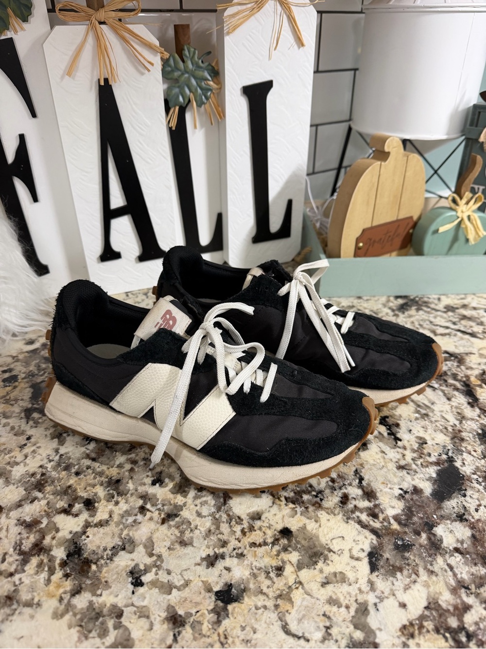New Balance Black & White Retro-Inspired Women's Sneakers